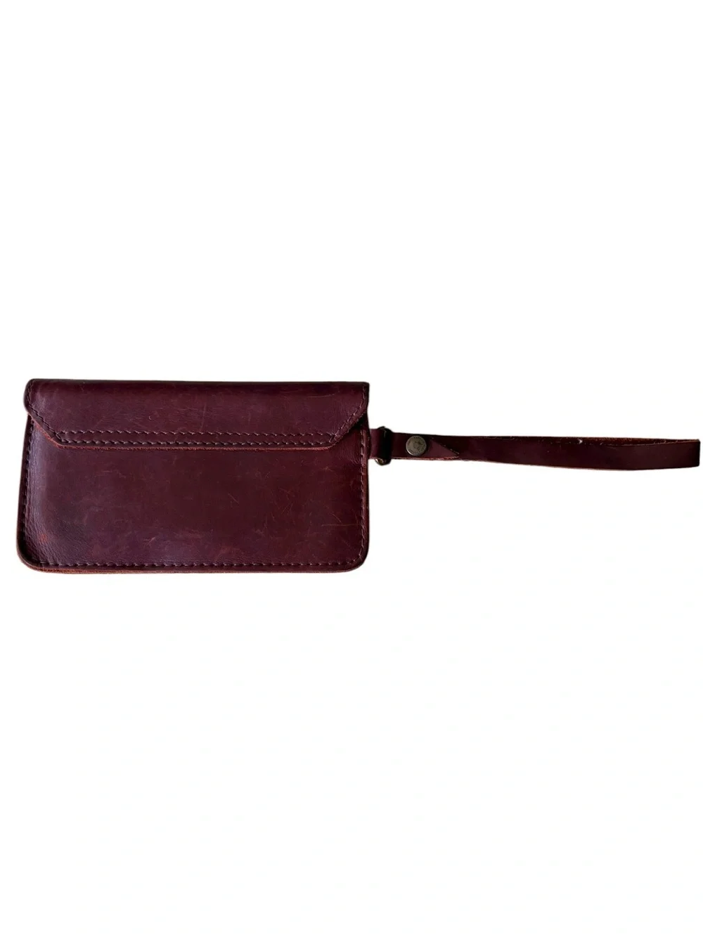 Portland Leather Company Lily Cognac Leather Wristlet / Wallet